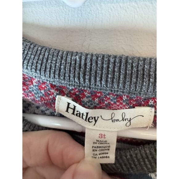 Hatley Gray Fair Isle Winter Bear Sweater Boys Pull Over Sz 3T - Picture 2 of 9